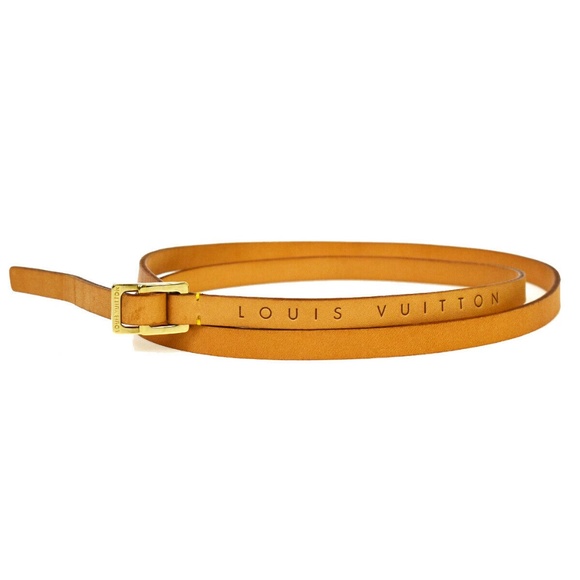 Louis Vuitton Vintage Leather Thin Waist Belt. Size S - Picture 1 of 13